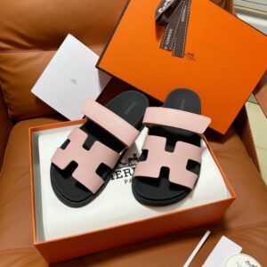 Hermes Sandals Pink Calfskin