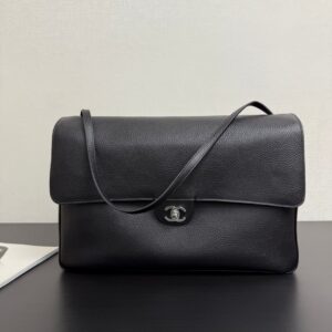 2026 Chanel Large Flap Bag Black Calfskin