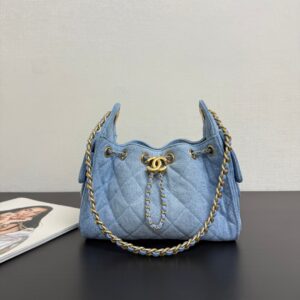 Chanel Small Denim Hobo Handbag