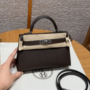 Hermes Mini Kelly Handbag 4C/Ecorce Epsom Leather
