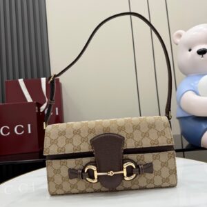 Gucci Horsebit Handbag Black Calfskin