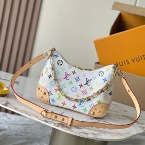 LV x TM Boulogne PM Handbag White Calfskin