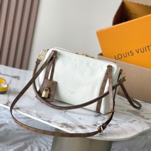 LV Express Small Handbag White Calfskin