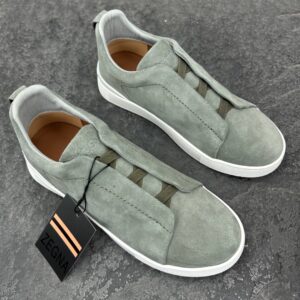 Zegna Green Suede Triple Stitch™ SECONDSKIN Sneakers