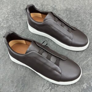 Zegna Deep Brown Triple Stitch™ SECONDSKIN Sneakers