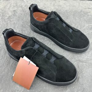 Zegna Black Suede Triple Stitch™ SECONDSKIN Sneakers