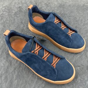 Zegna Blue/Brown Triple Stitch™ SECONDSKIN Sneakers