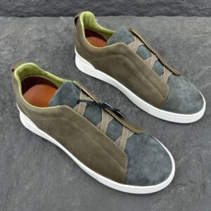 Zegna Green/Gray Triple Stitch™ SECONDSKIN Sneakers