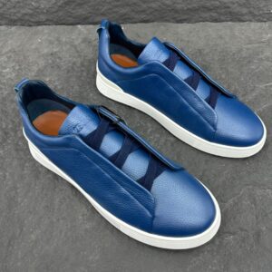 Zegna Electric Blue Triple Stitch™ SECONDSKIN Sneakers
