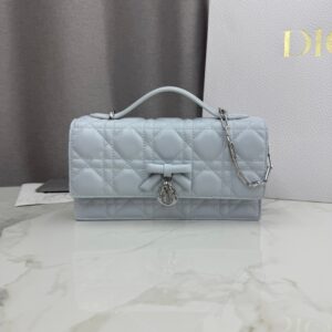 My Dior Top Handle Bag Ice Blue Lambskin