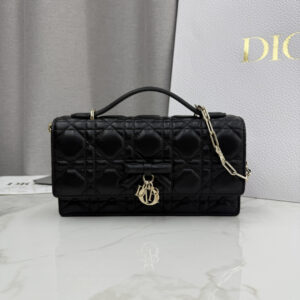 My Dior Top Handle Bag Black Lambskin
