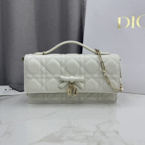 My Dior Top Handle Bag White Lambskin