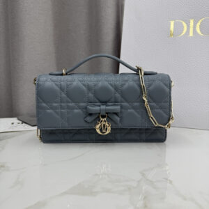 My Dior Top Handle Bag Haze Blue Lambskin
