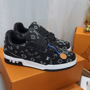 LV Trainer Sneaker Black Crystals