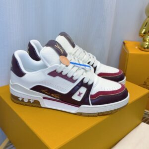 lv trainer sneaker white leather with flower (复制)