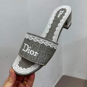 dior dentelle sandals blue embroidery (复制)