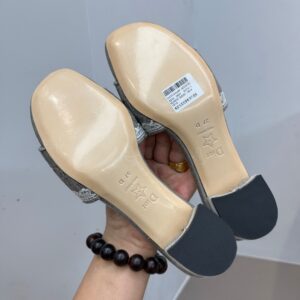 Dior Dentelle Sandals Gray Embroidery dior dentelle sandals blue embroidery (复制)