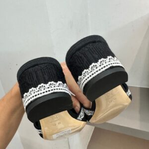 dior dentelle sandals gray embroidery