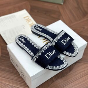 dior dentelle sandals black embroidery (复制)