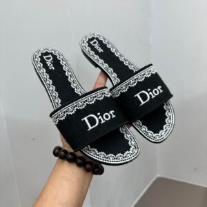 dior dentelle sandals black embroidery (复制)