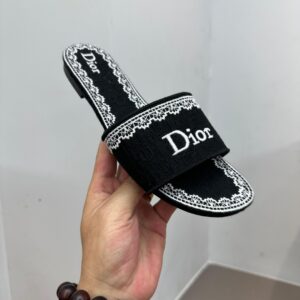 dior dentelle sandals black embroidery (复制)