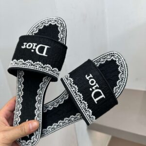 dior dentelle sandals black embroidery (复制)