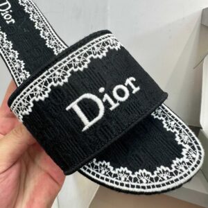 dior dentelle sandals black embroidery (复制)