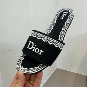 dior dentelle sandals black embroidery (复制)