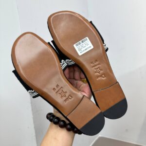 dior dentelle sandals black embroidery (复制)
