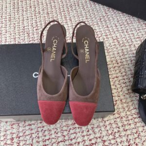chanel sandals grey suede (copy)