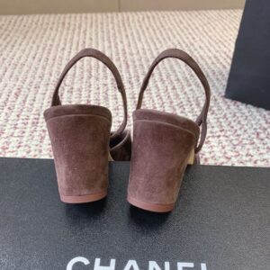 chanel sandals grey suede (copy)