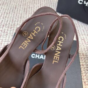 chanel sandals grey suede (copy)