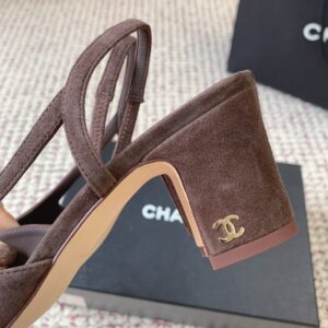 chanel sandals grey suede (copy)