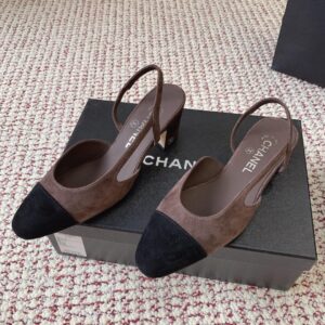chanel sandals black suede (copy)