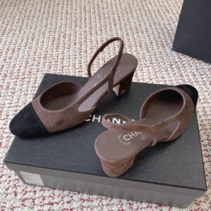 chanel sandals black suede (copy)