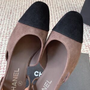 chanel sandals black suede (copy)