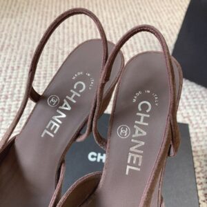 chanel sandals black suede (copy)