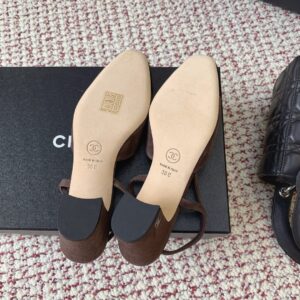 chanel sandals black suede (copy)