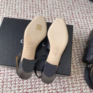 chanel sandals brown suede (copy)