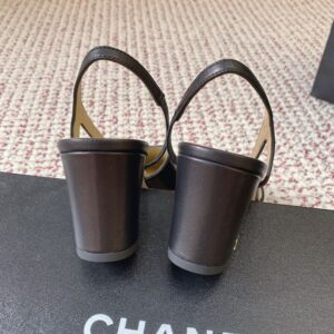 chanel sandals brown suede (copy)
