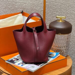 hermes picotin lock handbag p5/blue tie (copy)