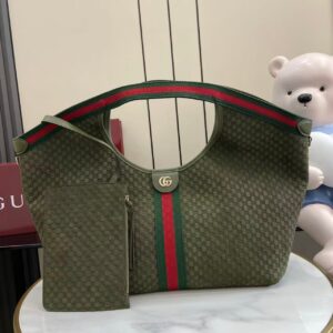 Gucci Giglio Large Tote Bag Green
