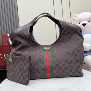 gucci giglio large tote bag black canvas (copy)