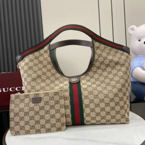 gucci giglio large tote bag blue denim
