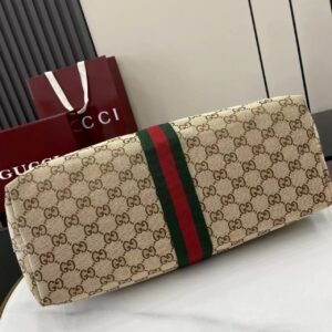 gucci giglio large tote bag blue denim