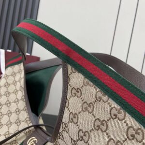gucci giglio large tote bag blue denim