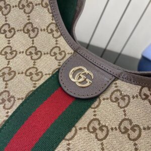 gucci giglio large tote bag blue denim