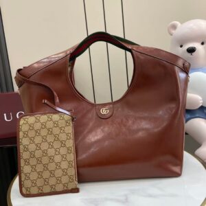 gucci giglio large tote bag black leather