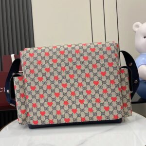 Gucci Large Changing Bag Beige and Blue GG Supreme Canvas