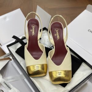 chanel sandals square toe lambskin